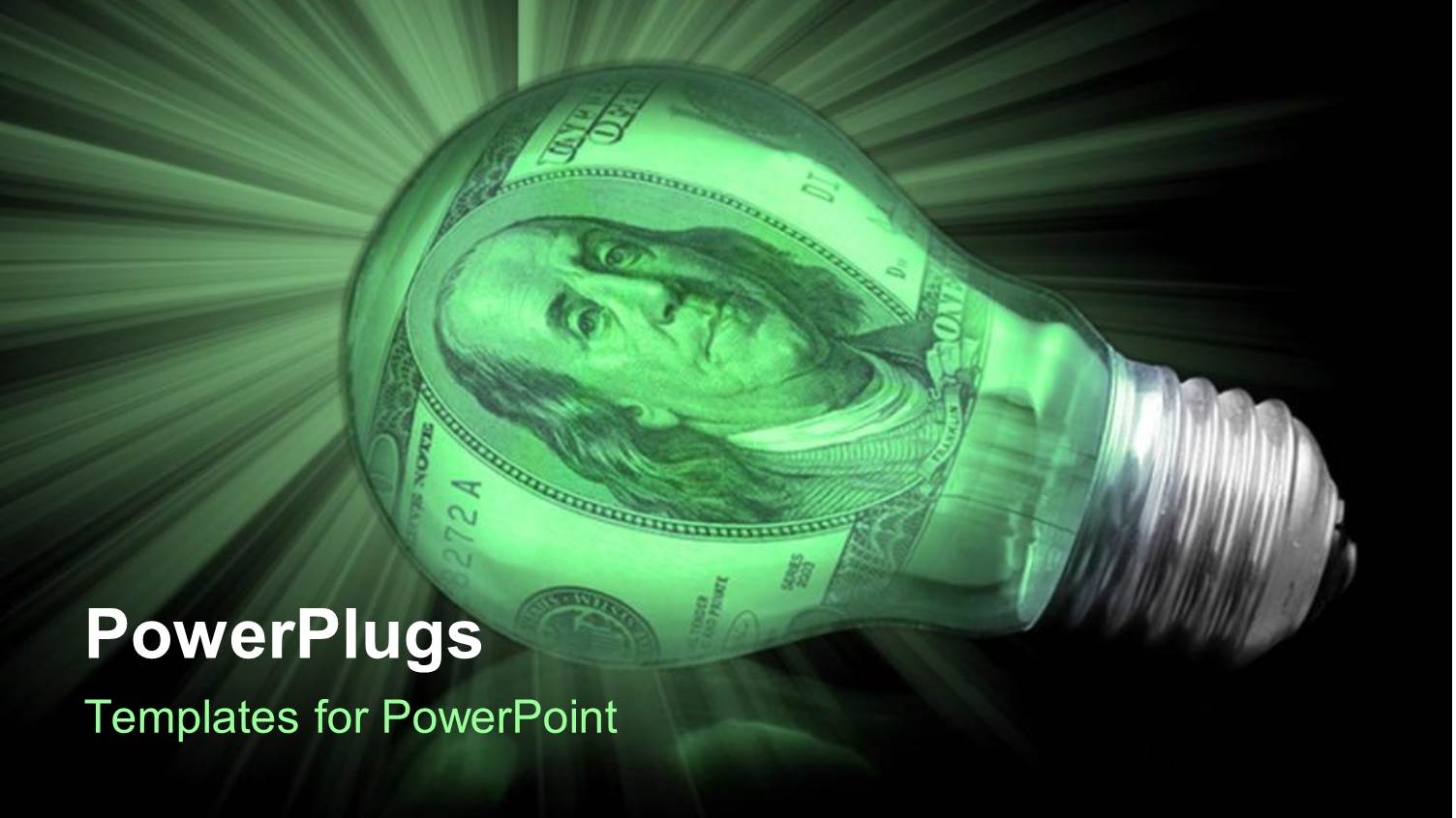 large Green Globe with Dollar Bill Shinning in it