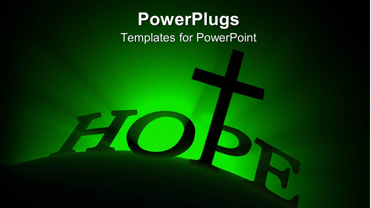 large Hope Text with a Cross in the Middle