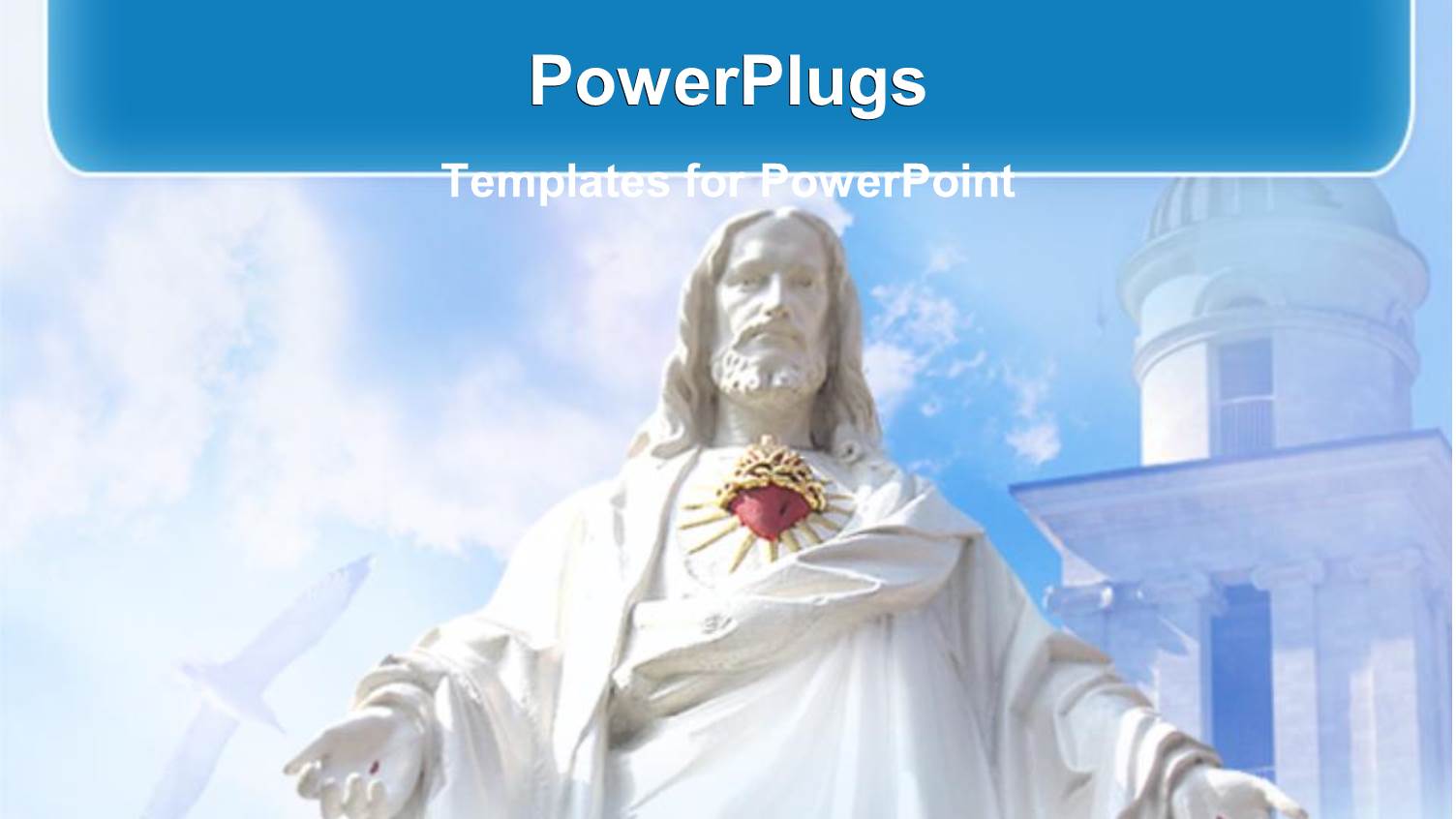 large Image of Jesus with Red Heart on his Chest