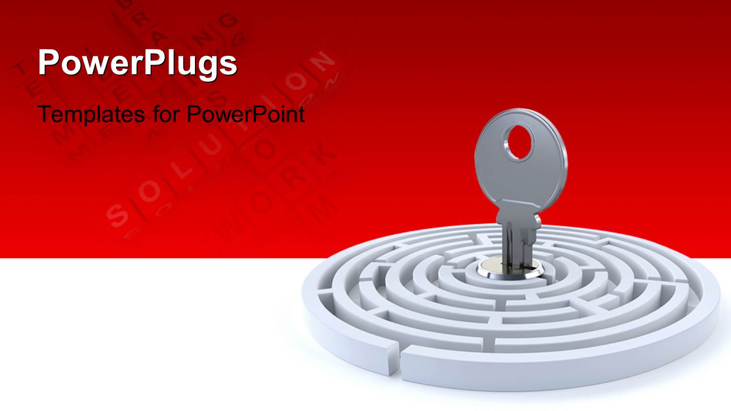 a large Key in the Middle of White Maze