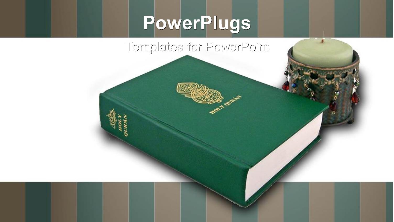 a large Qumran with a Candle Beside it