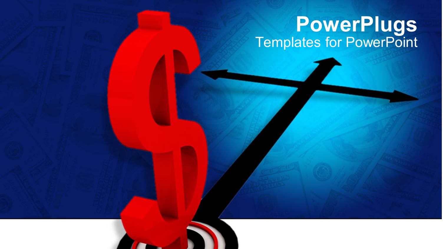 a large Red Dollar Sign on a Cross Target