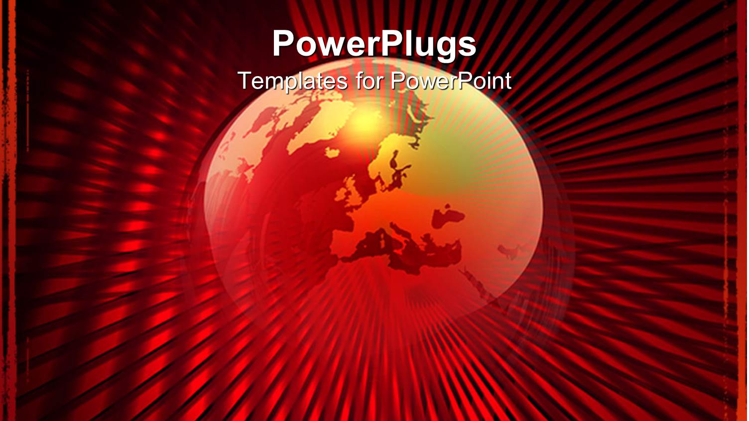 a large Red Transparent Globe on a Red Background