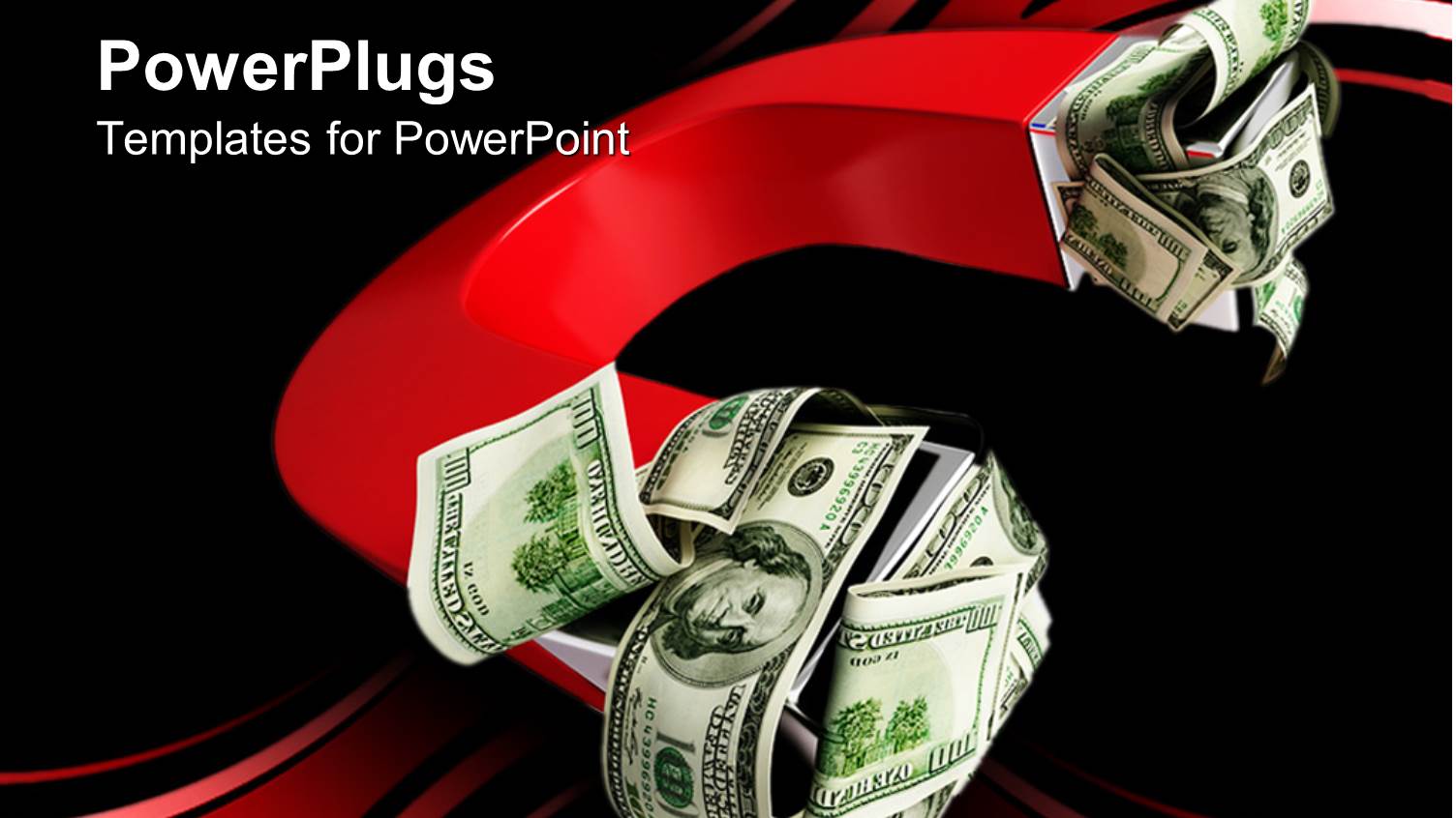 large Red U Shaped Magnet with Money on Both Ends