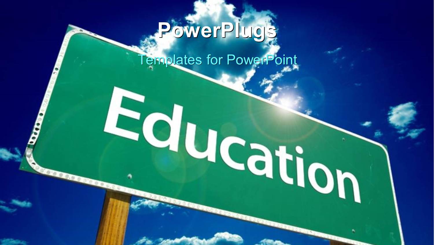 a large Road Sign on a Clear Blue Sky