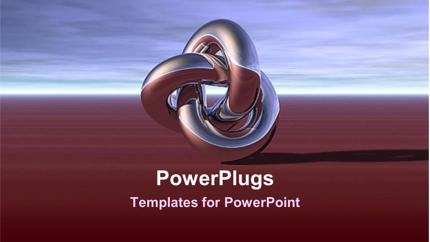 a large Silver Interlinked Rings on a Plain Brown Surface