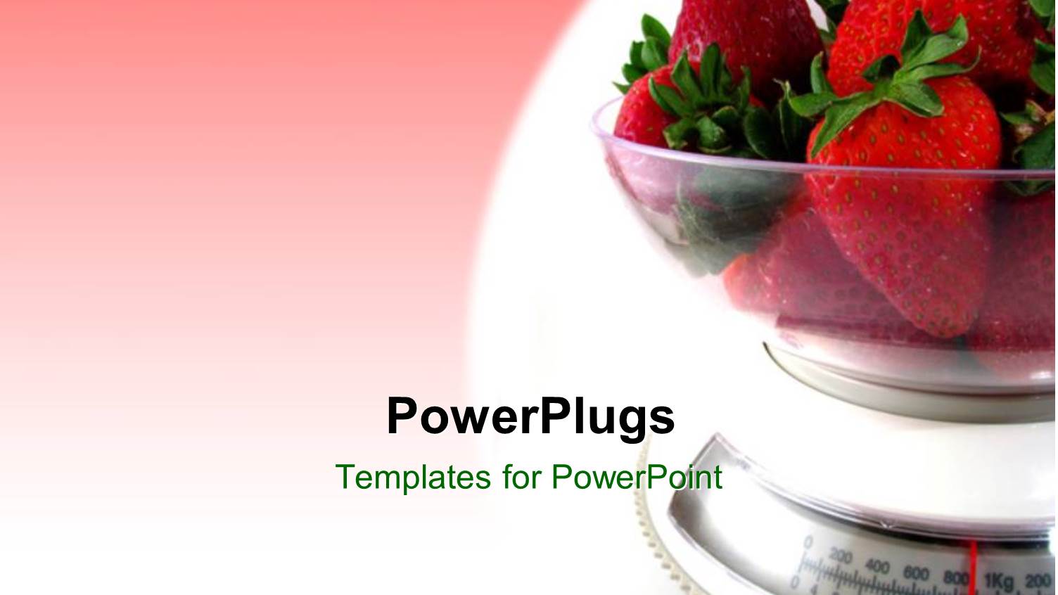 a large Transparent Kitchen Scale with Lots of Strawberries