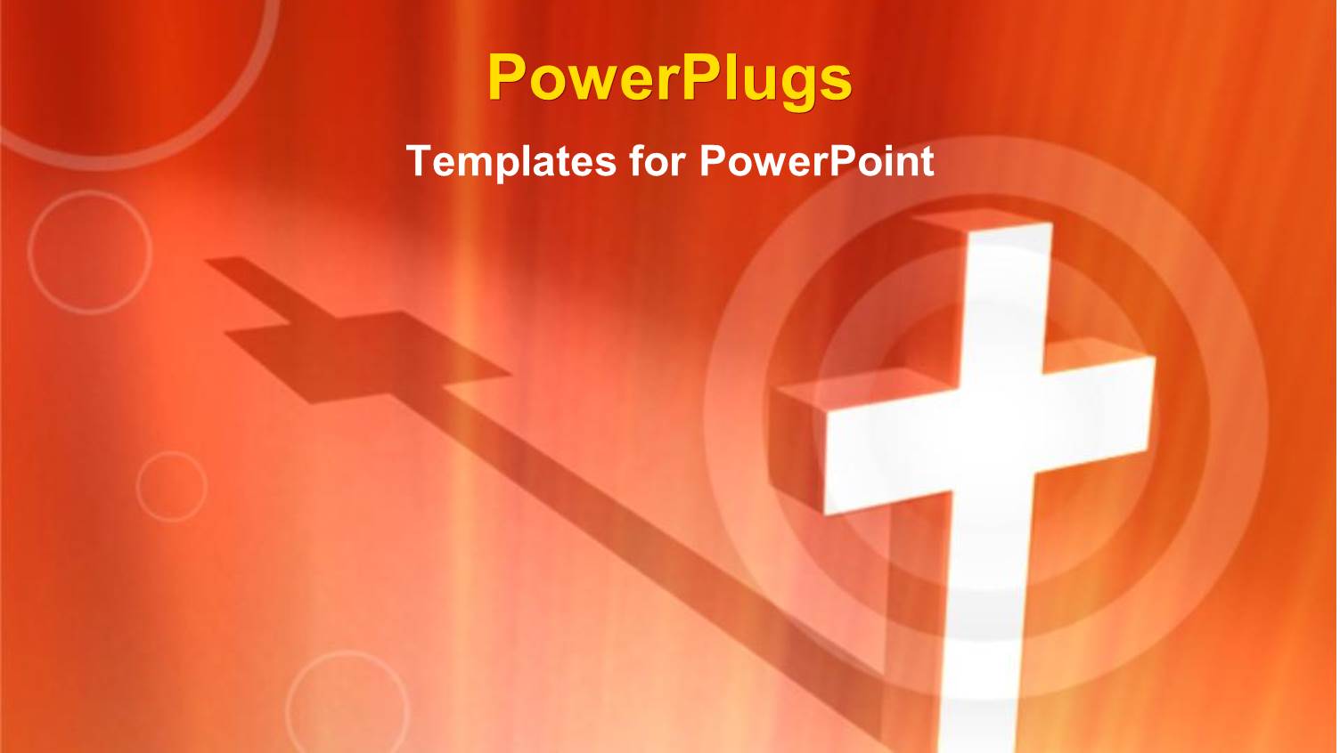 large White Colored Cross on an Orange Colored Background