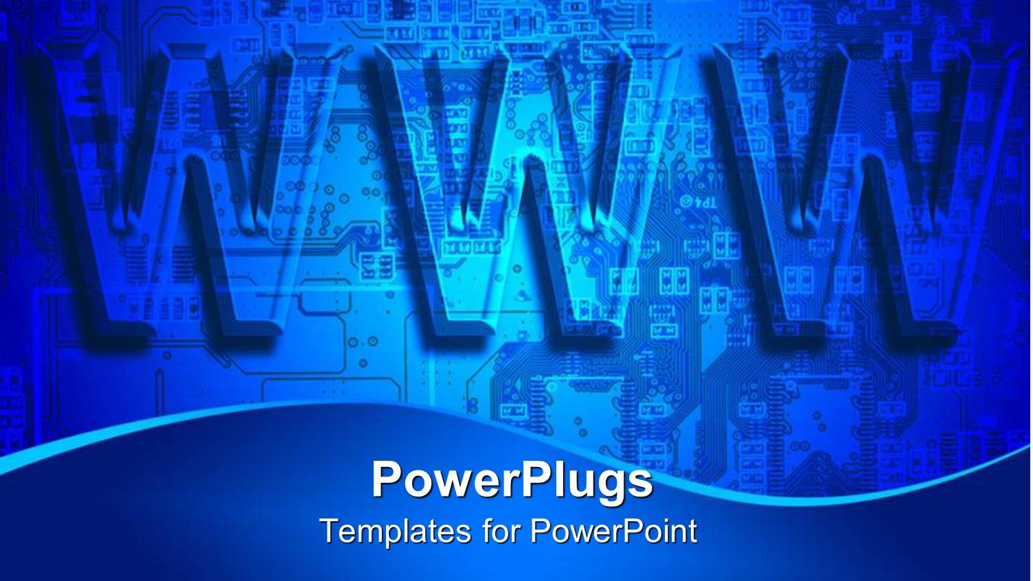 large WWW Text on a Blue Micro Chip Background