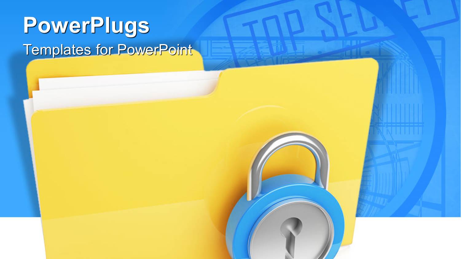 large Yellow Folder with a Metal Pad Lock in Front