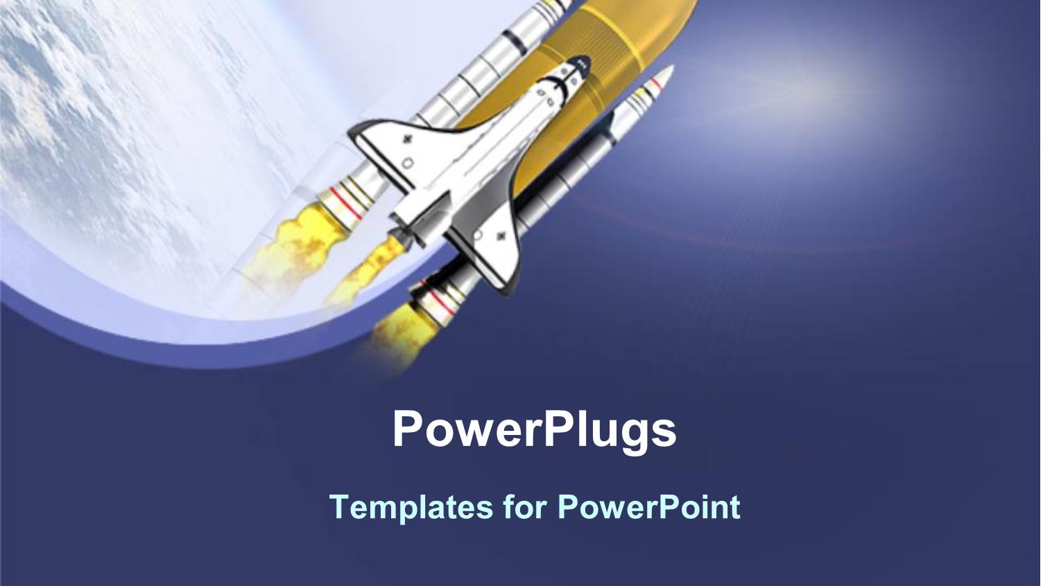 Launched Spaceship Leaving Earth into Space