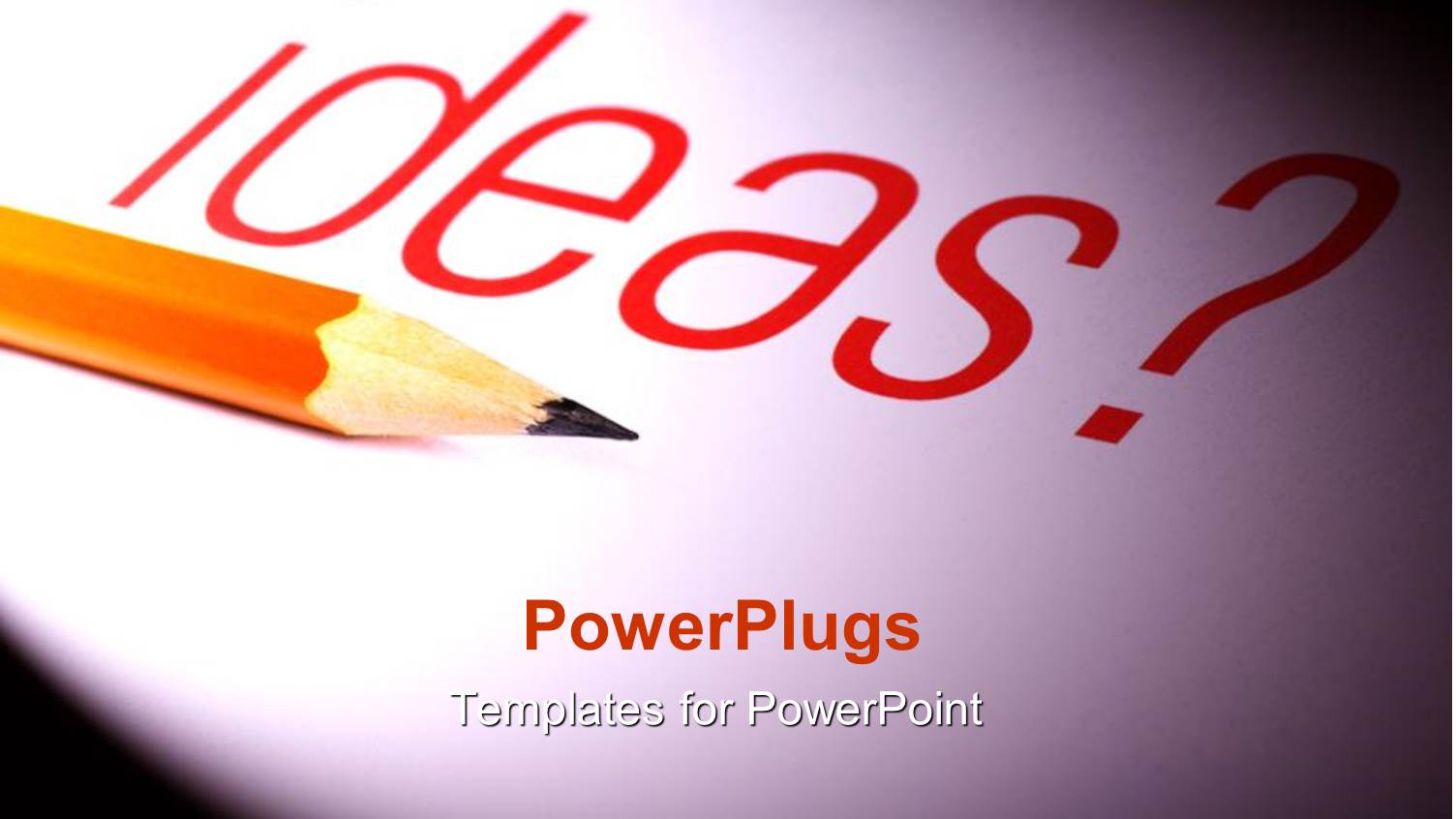 a Lead Pencil Along with the Word Ideas in the Background