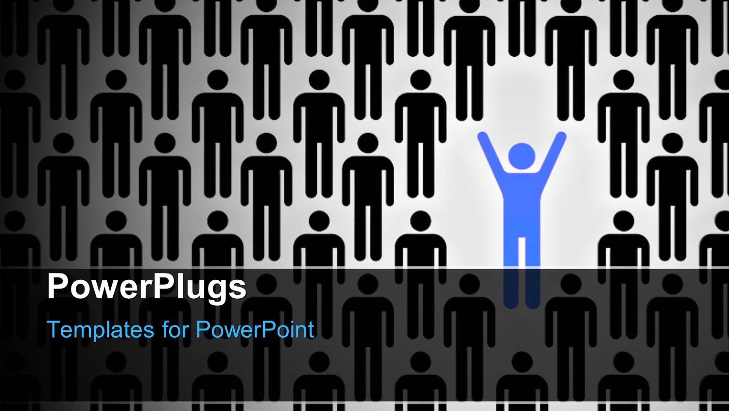 Leadership Concept with Leader Stands Out in Blue from the Rest