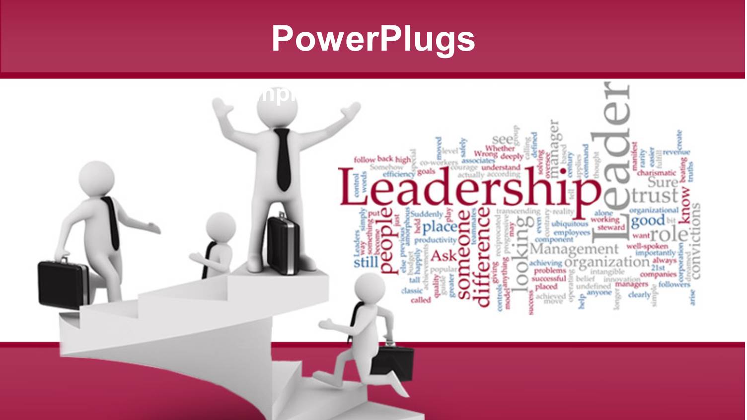 Leadership Concept on White Background with Different Humanoids Standing at Different Levels of Hierarchy