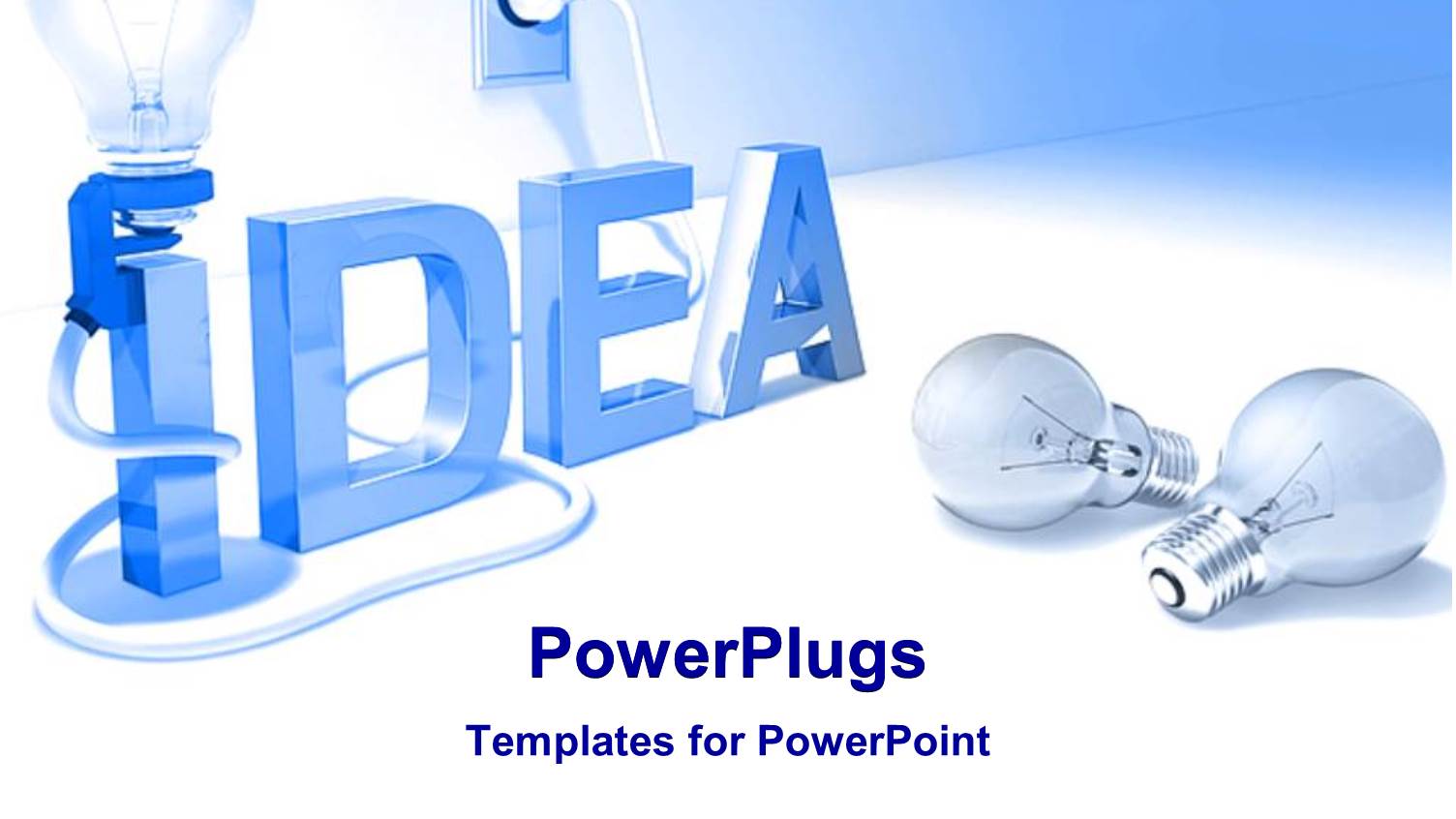 Letters Spelling Idea with Light Bulb Plugged into Outlet