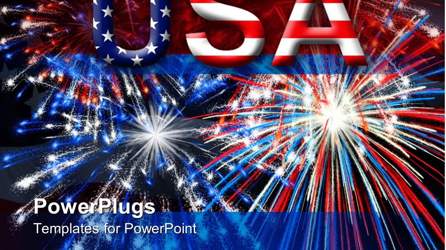 Letters of USA Using Star Spangled Banner Texture