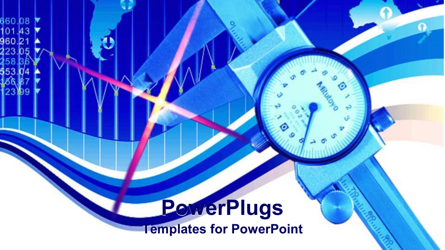 Light Blinking Inside Vernier Caliper on World Map
