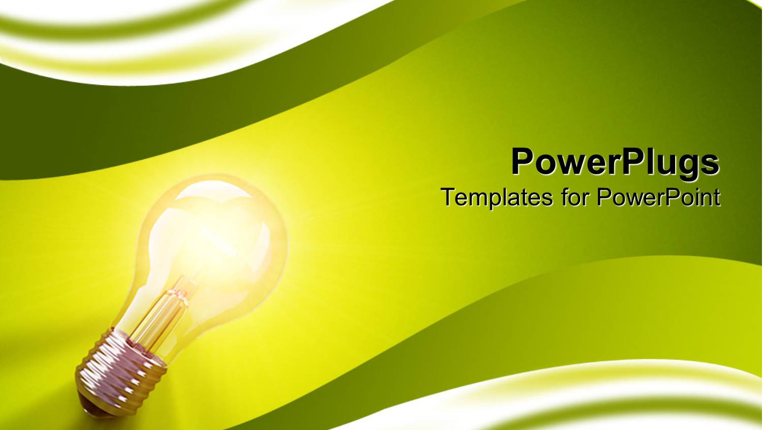 Light Bulb Glowing on Green Waves, Idea, Problem Solving