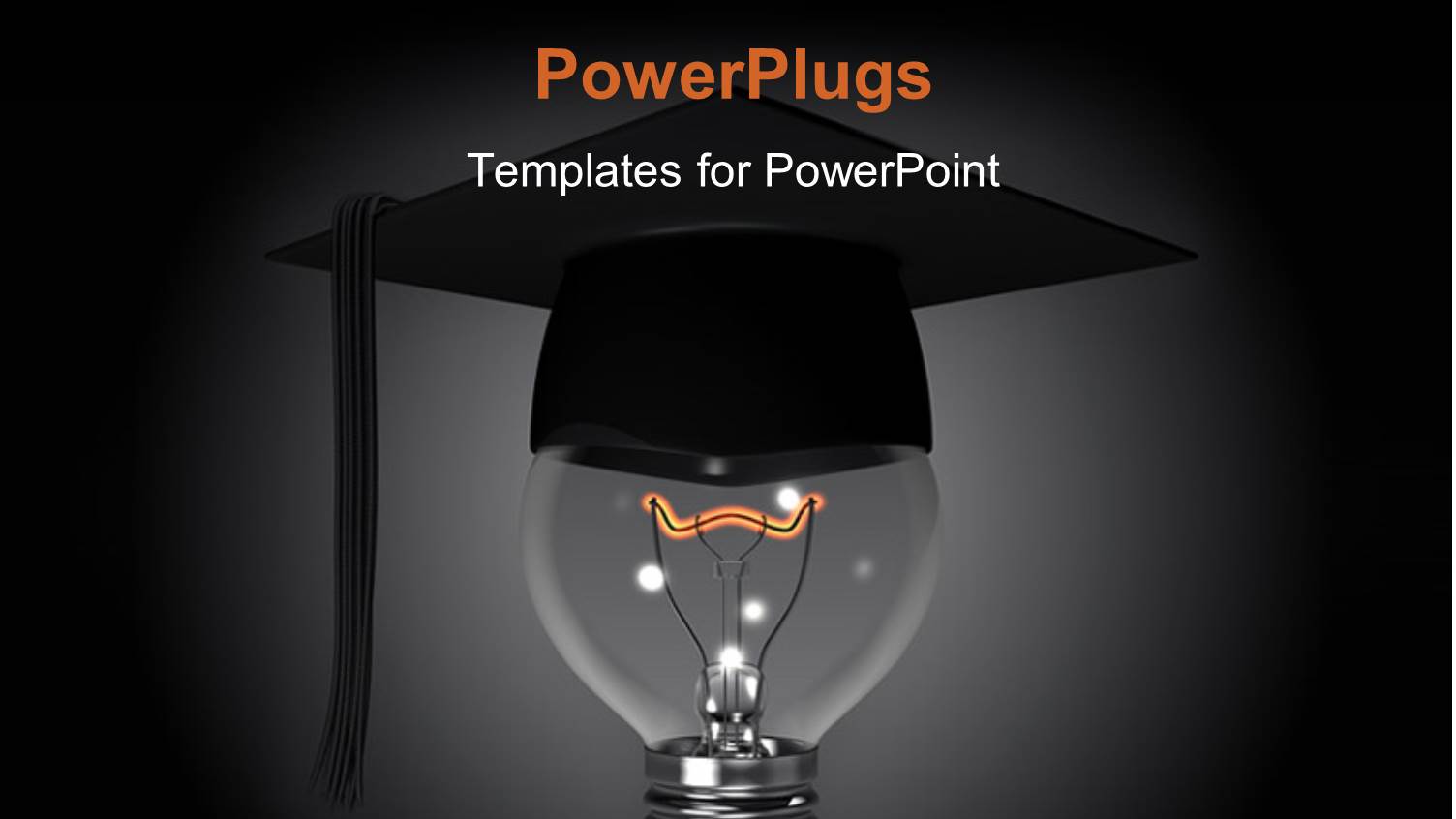 Light Bulb Wearing Black Graduation Hat Depicting Bright Idea