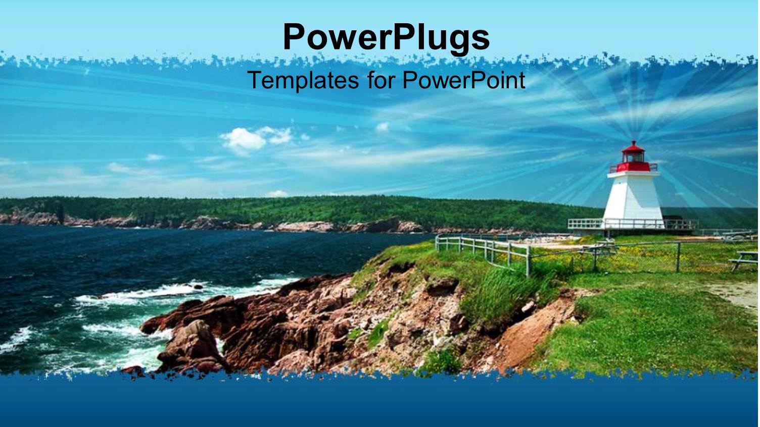 a Light House in the Picture with Clouds in the Background