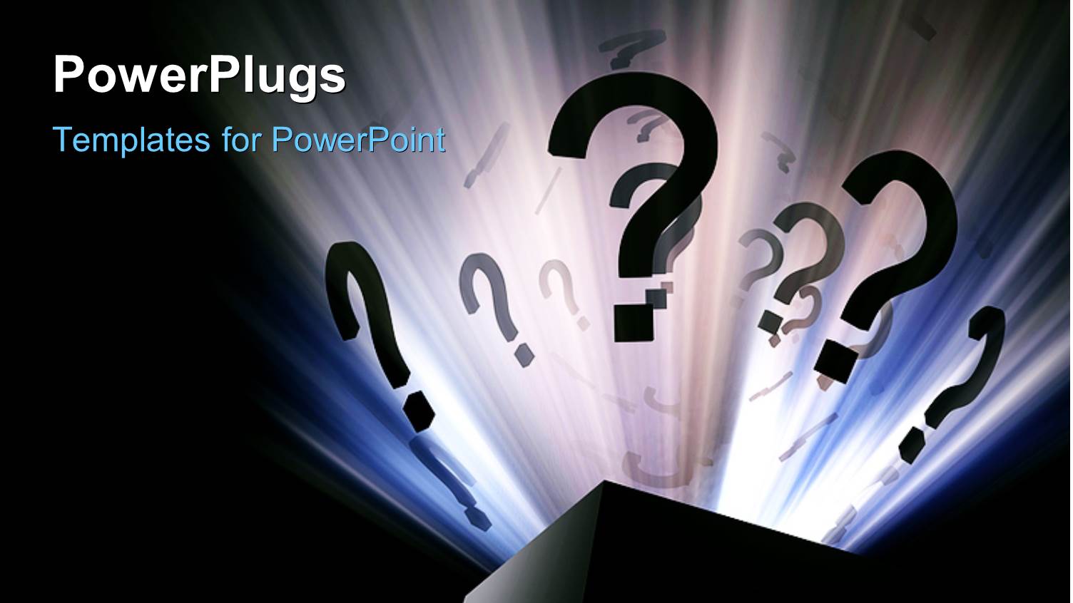 Light Shinning from a Box with Lots of Question Marks