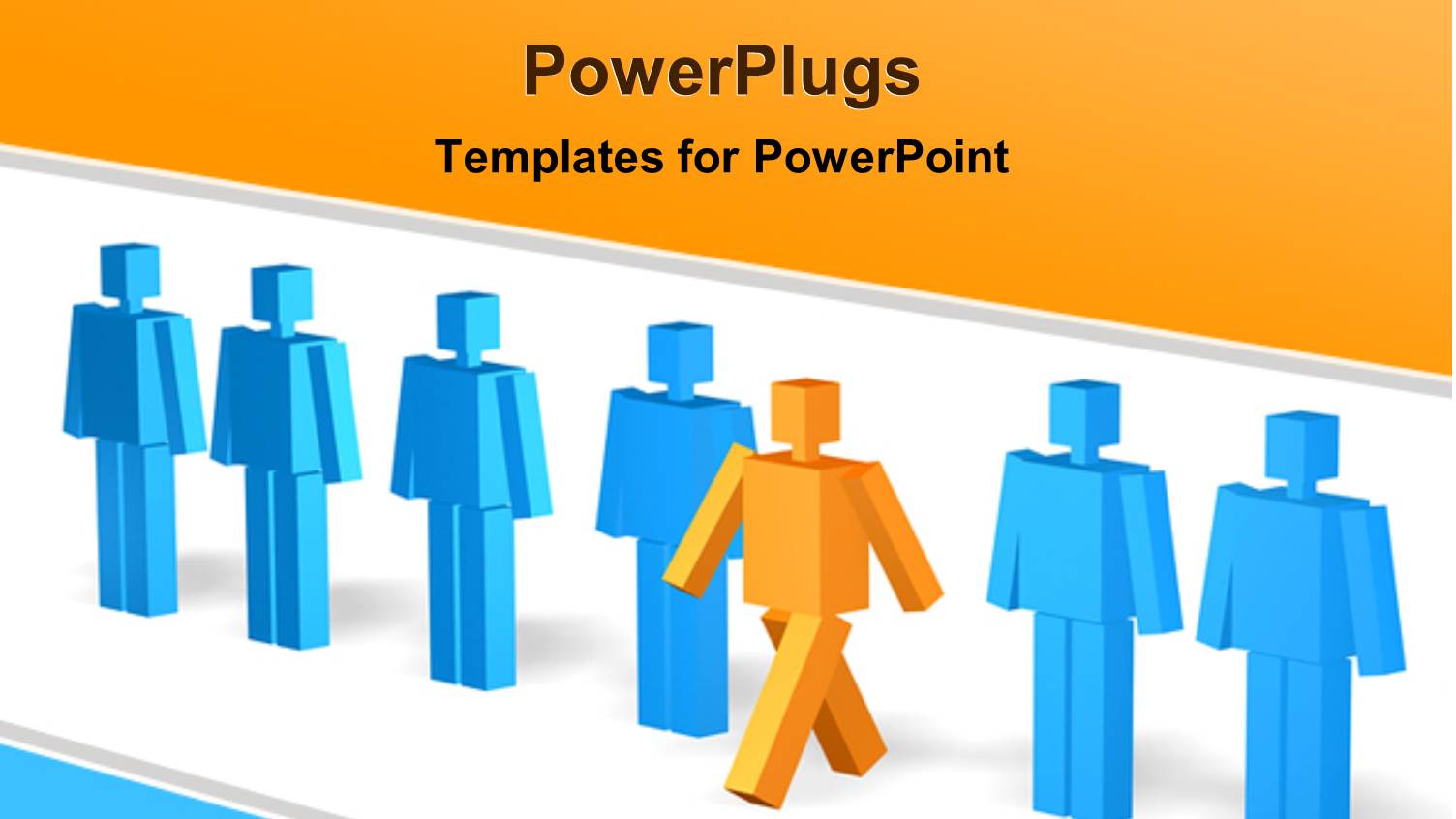 Line Up of People with a Leader Stepping Forward