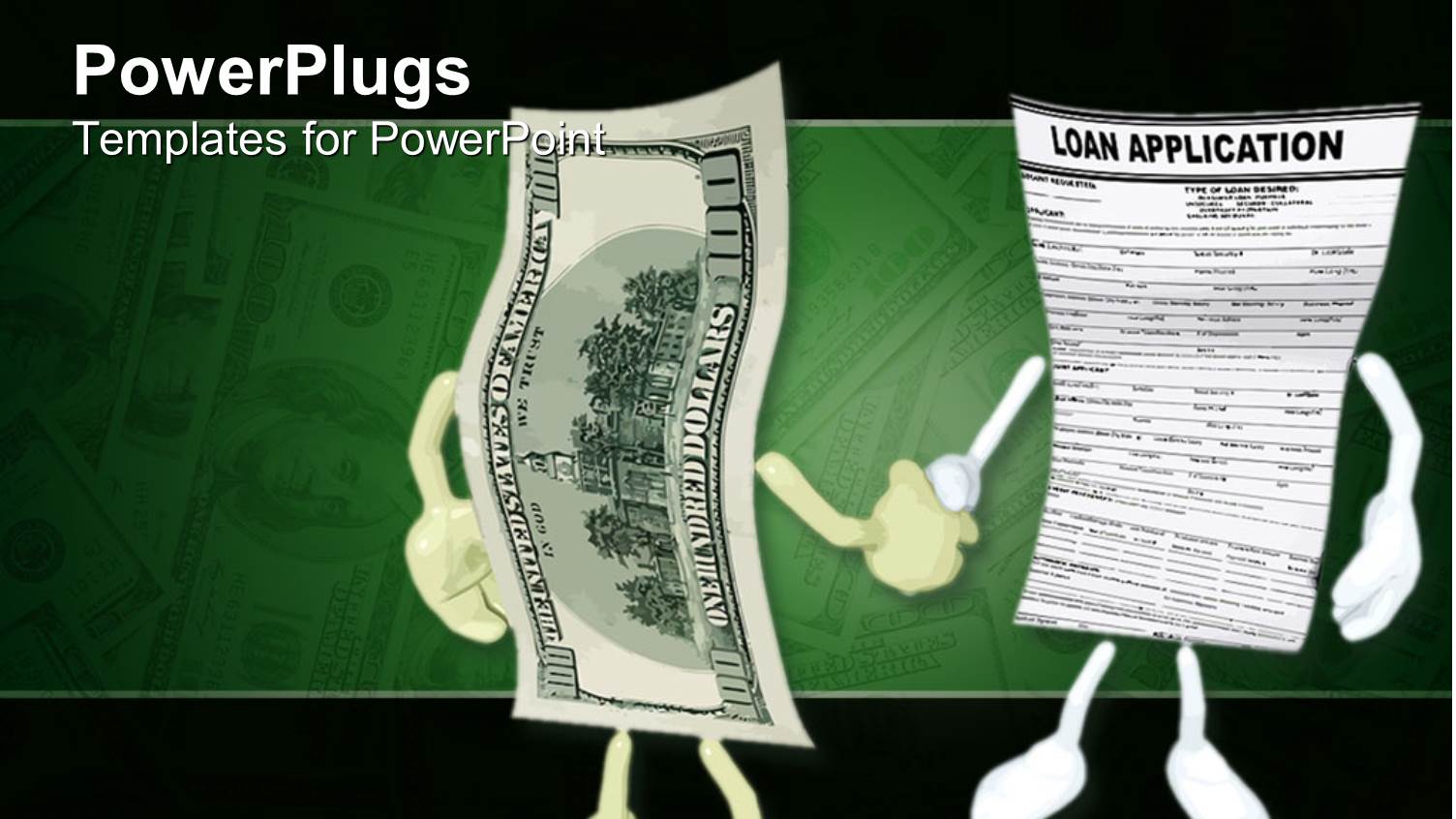 a Loan Application and a Dollar Note Together