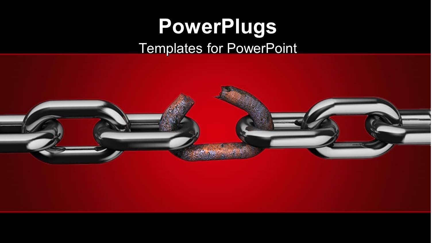 Long Metal Chain with a Rusted and Broken One in the Middle