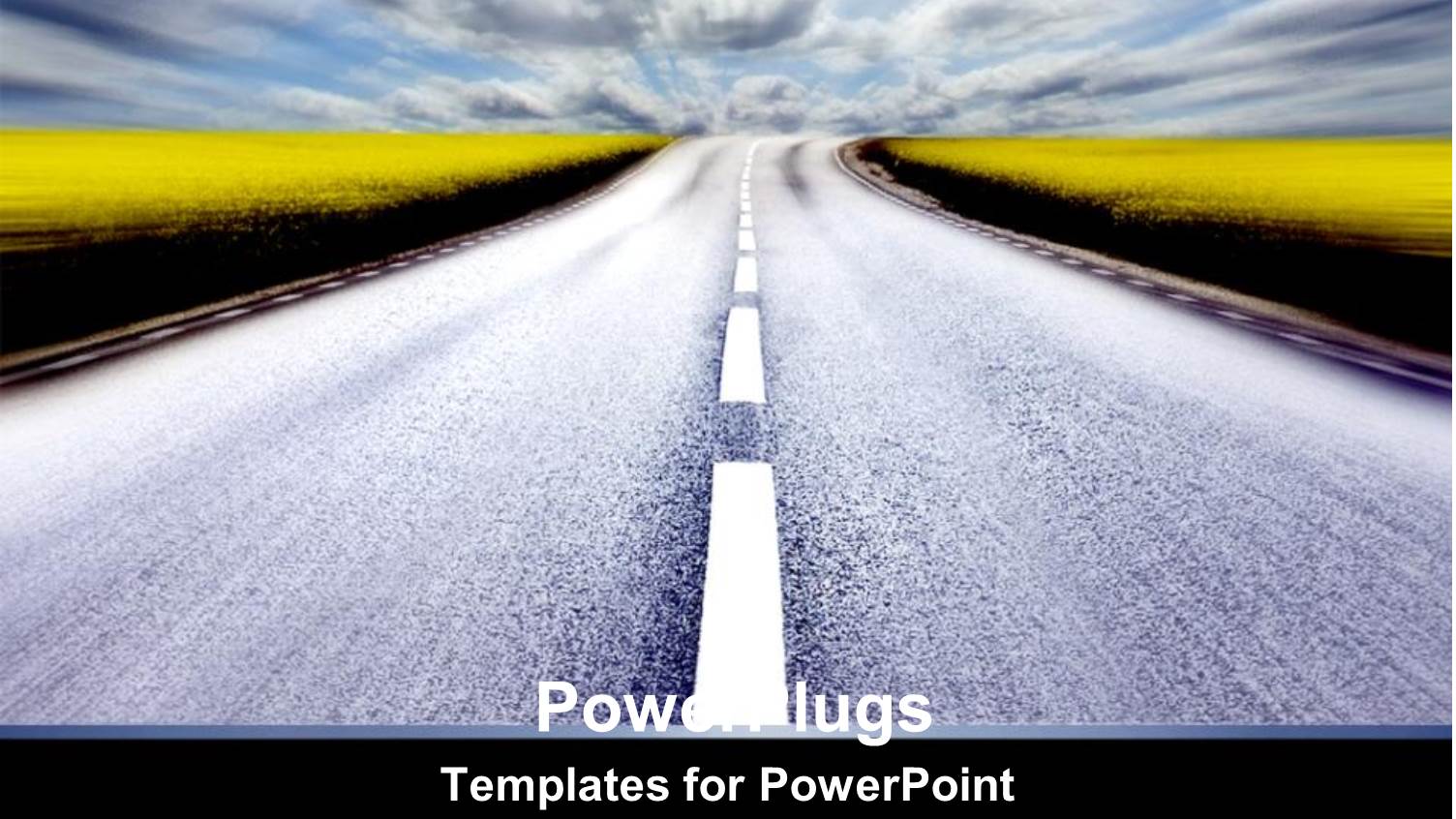 Long Road Driving to Destination as a Metaphor Journey Trip on Black Background