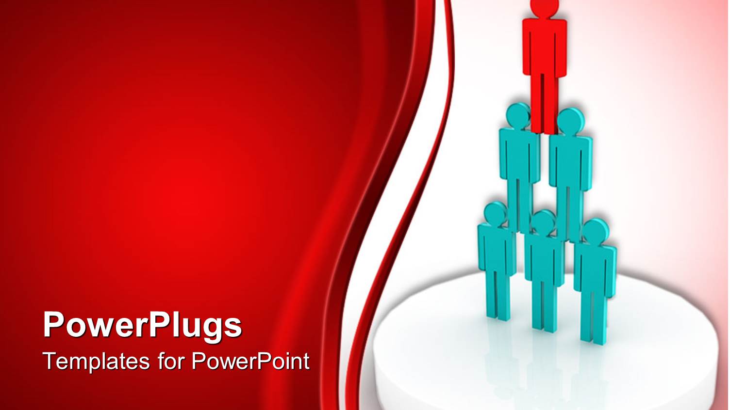 a Lot of Blue and Red Colored People Forming a Pyramid