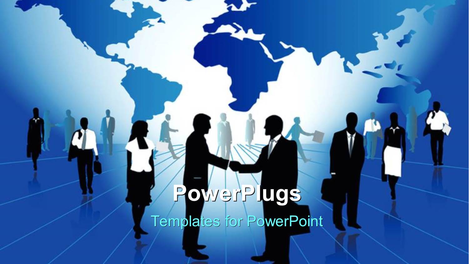 a Lot of Business Men and Women Standing Over a Map Background