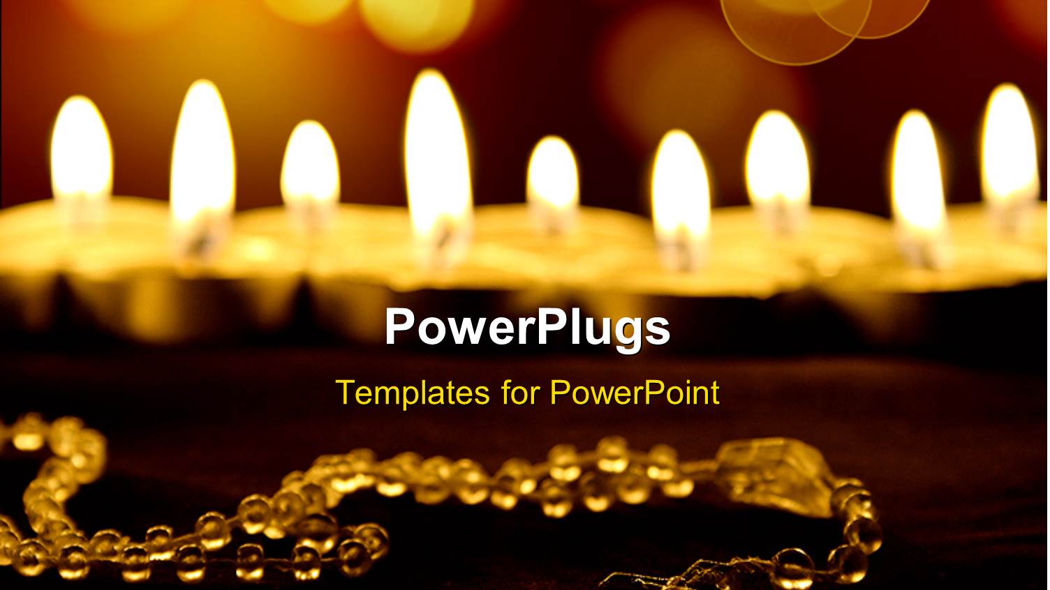 a Lot of Candles with a Necklace in Front