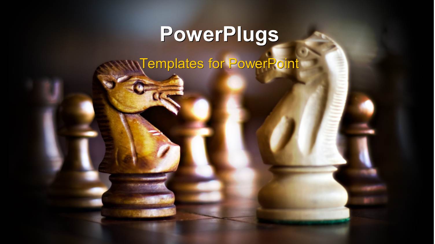 a Lot of Chess Pieces with Blurr Background