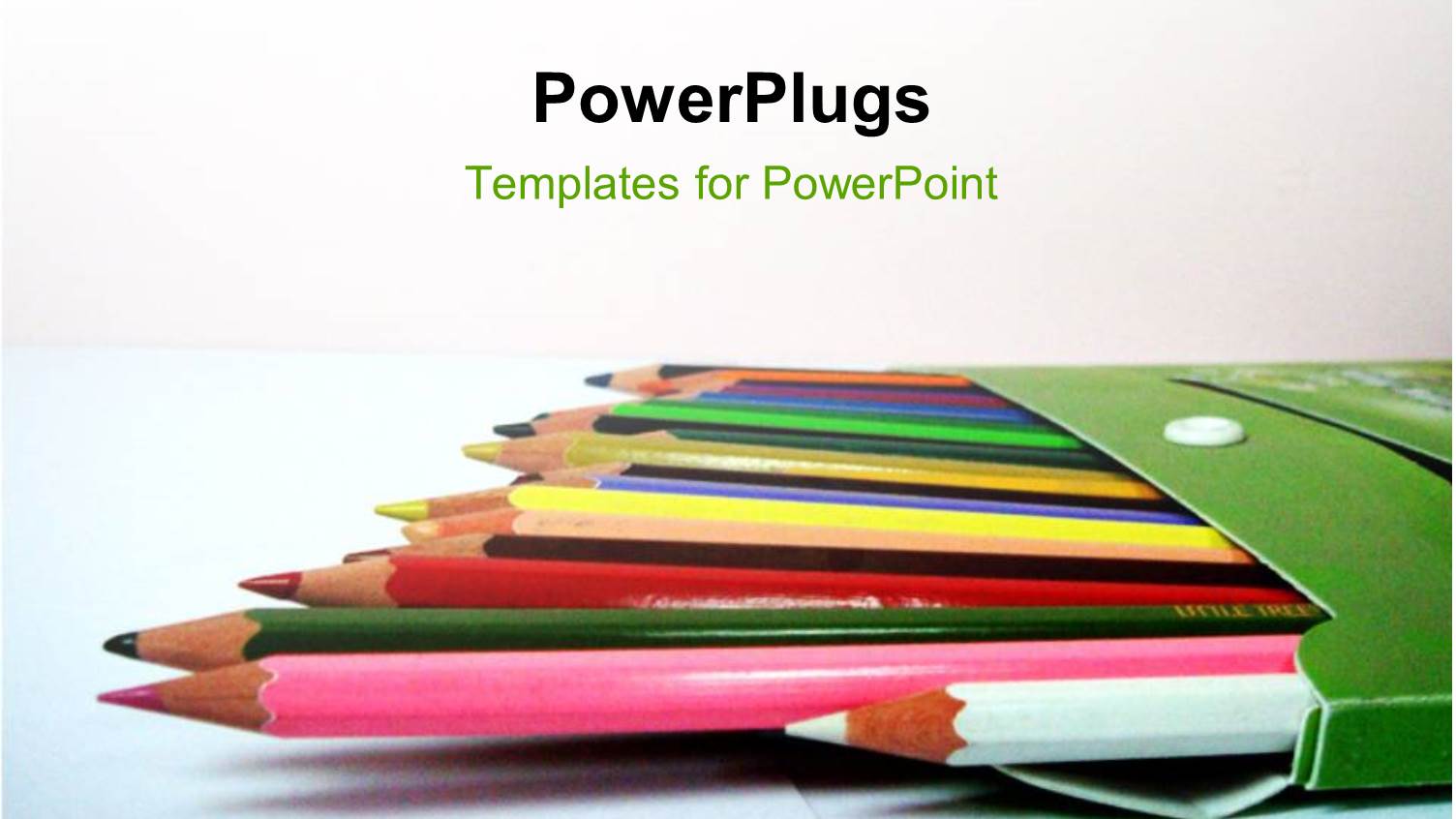 a Lot of Color Pencils and White Background