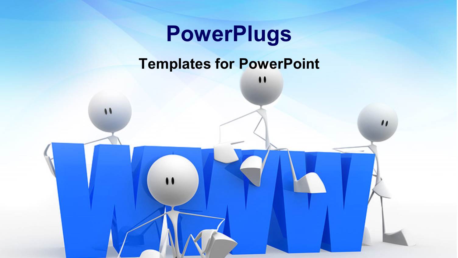 a Lot of Figures with Bluish Background and Place for Text