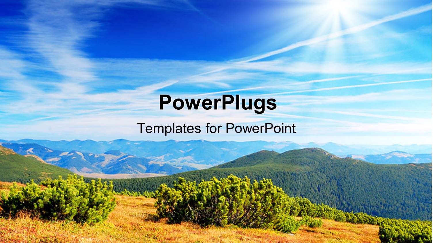 a Lot of Greenery with Mountains and Sun