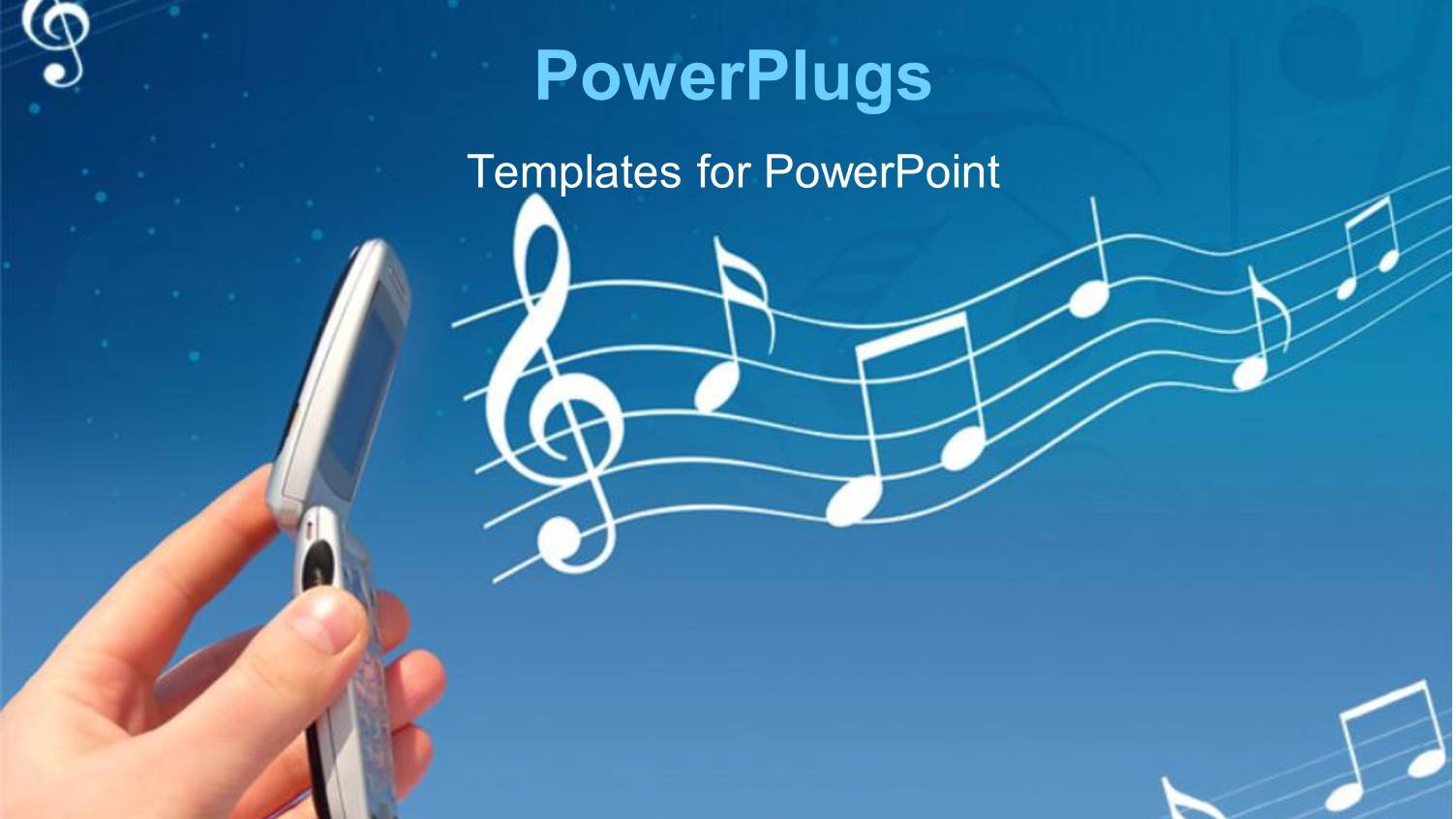 a Lot of Music Signs in the Background with a Mobile Phone