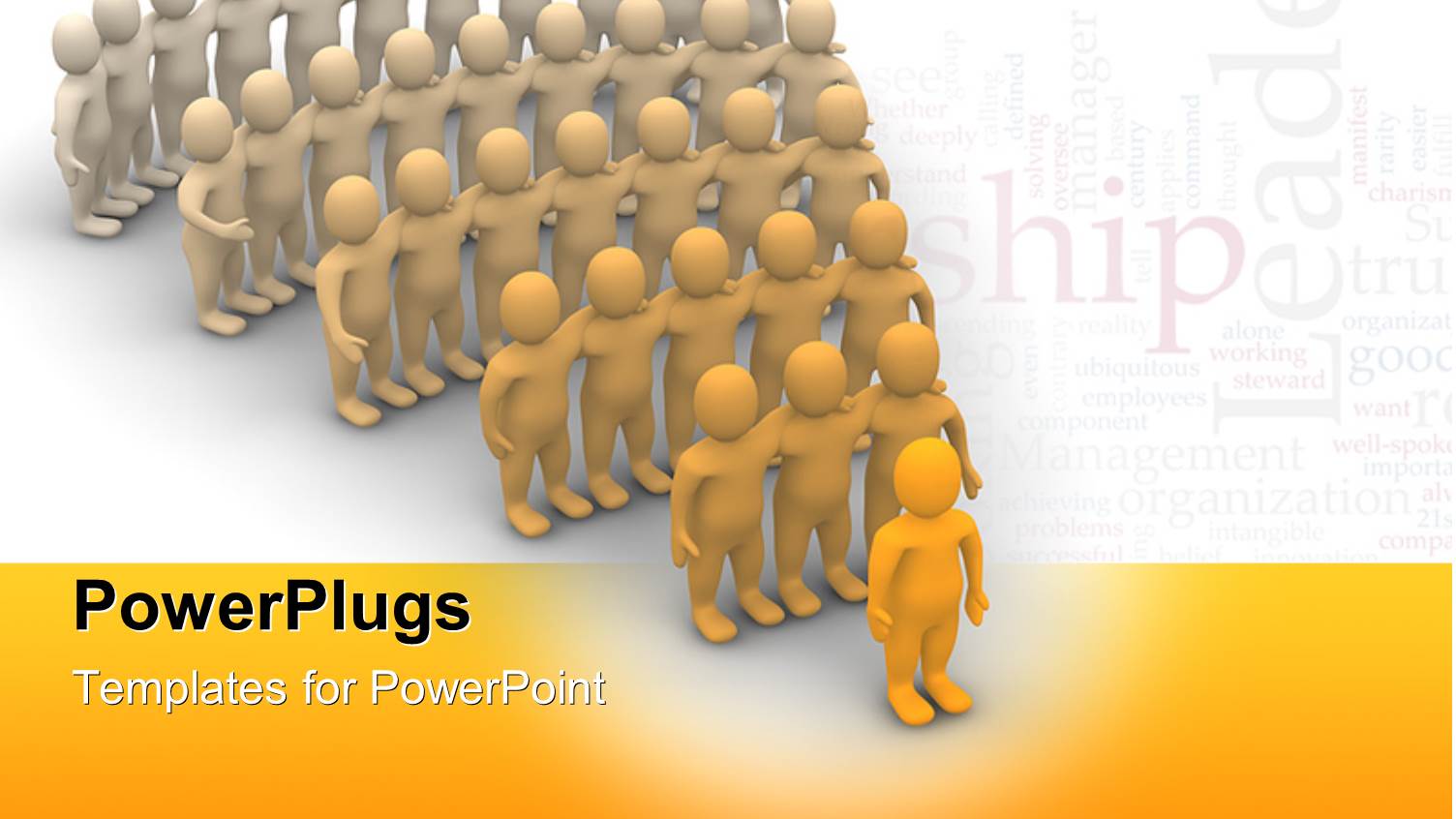 a Lot of People Standing in a Pattern with Words in the Background