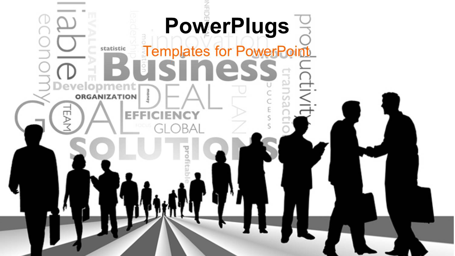 a Lot of Professionals with Business Related Words in the Background