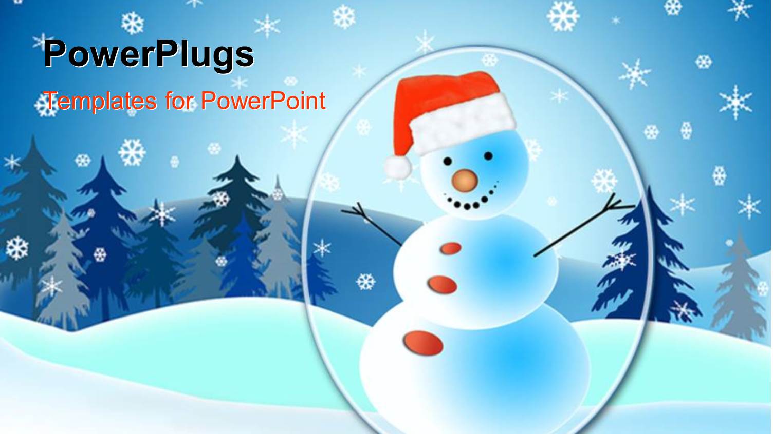 a Lot of Snow and a Snowman in the Middle