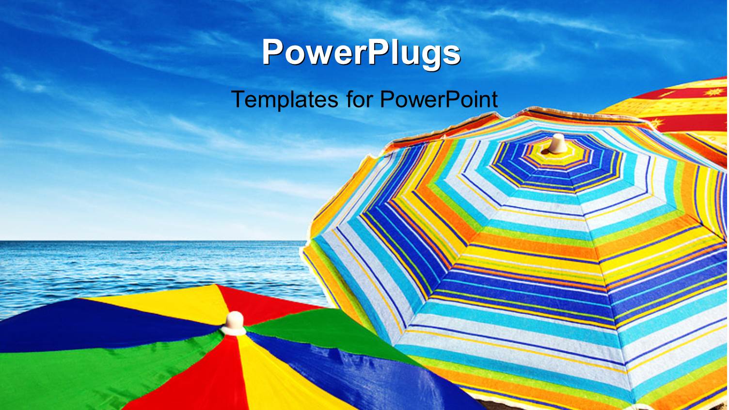 a Lot of Umbrellas on the Beach