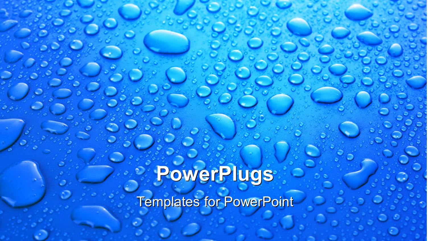 a Lot of Water Droplets with Bluish Background
