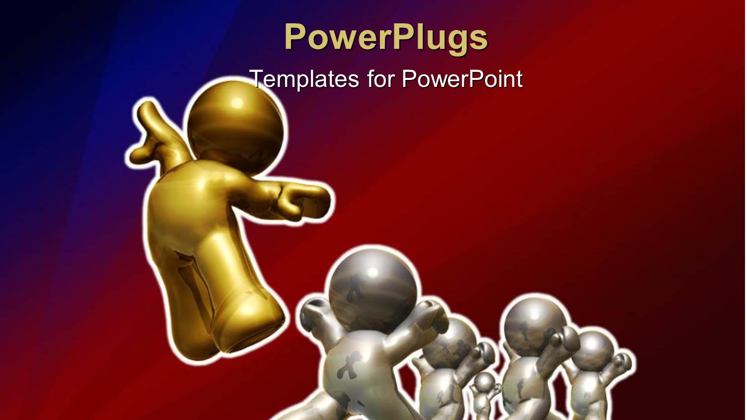 a Lot of White Figures Being Lead by a Golden One