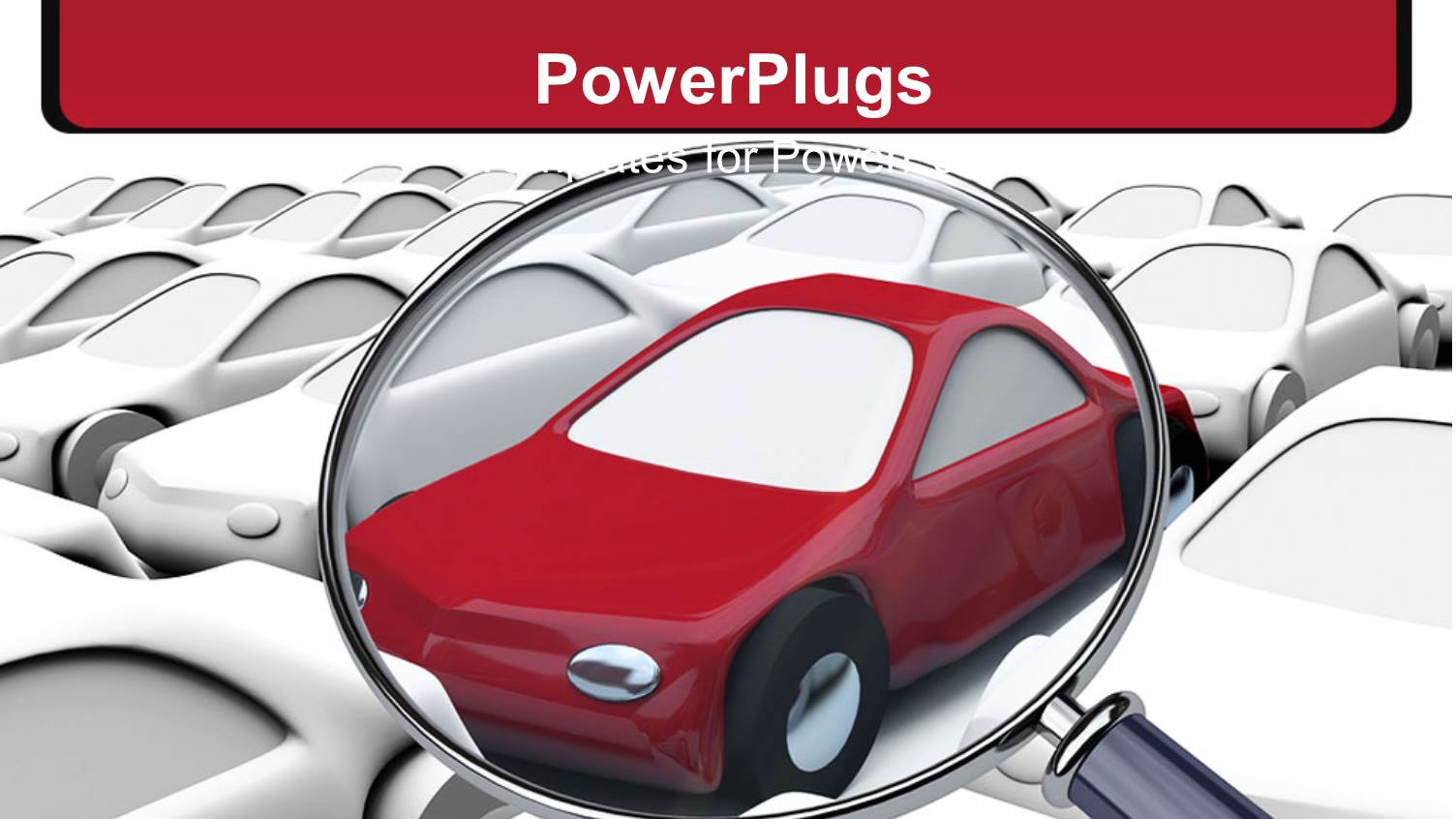 Lots of 3D Cars with a Stethoscope Over a Distinct Red Car