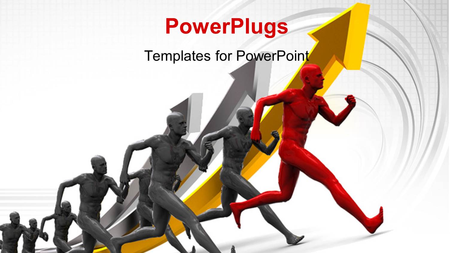 Lots of 3D Characters Running on a White Colored Background