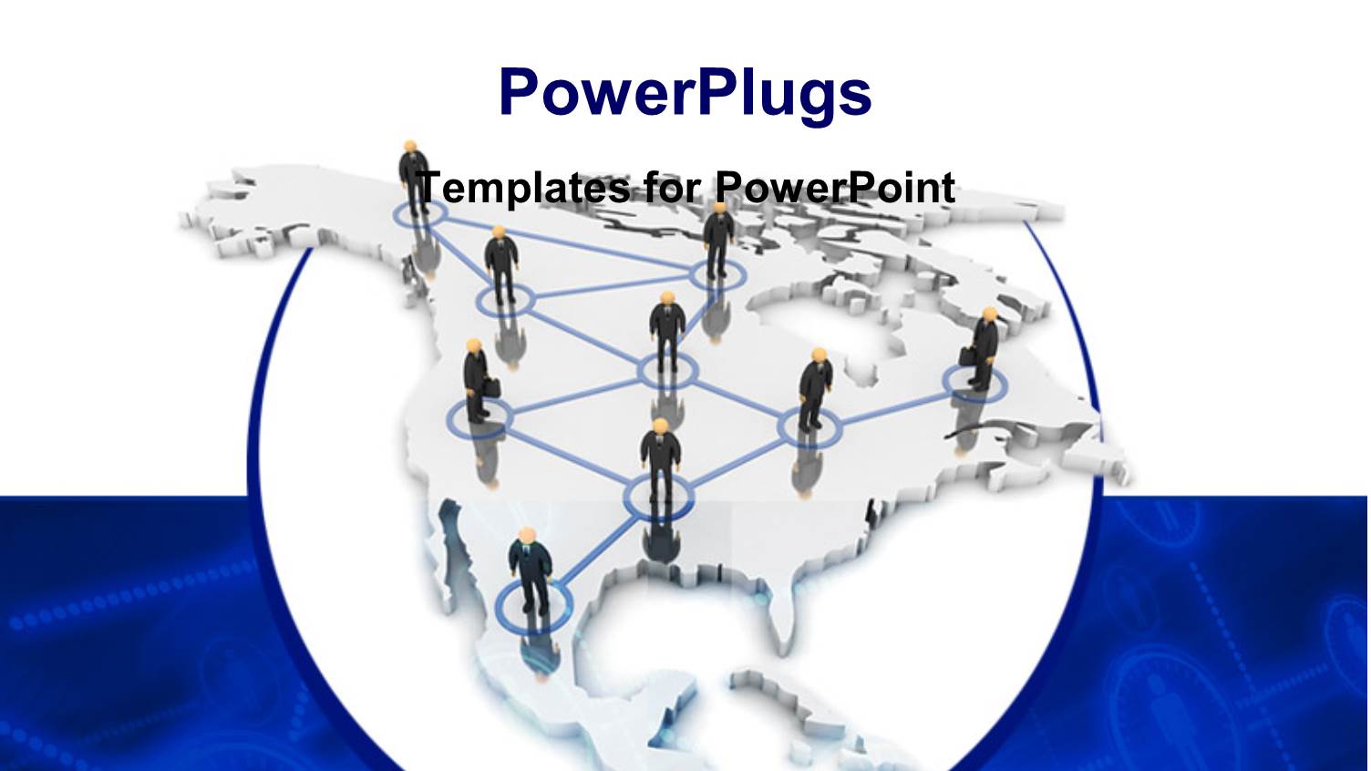 Lots of 3D Characters Standing on Different Points on a Map