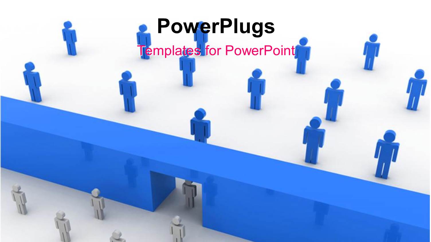 Lots of 3D Characters Walking Through a Hole in a Wall