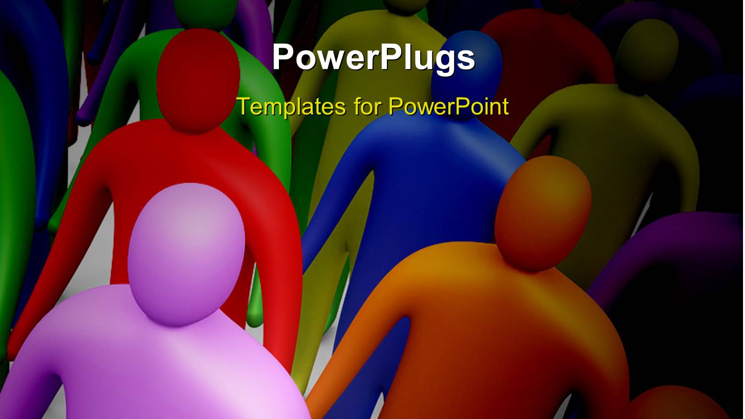 Lots of 3D Characters Walking Together on a White Surface