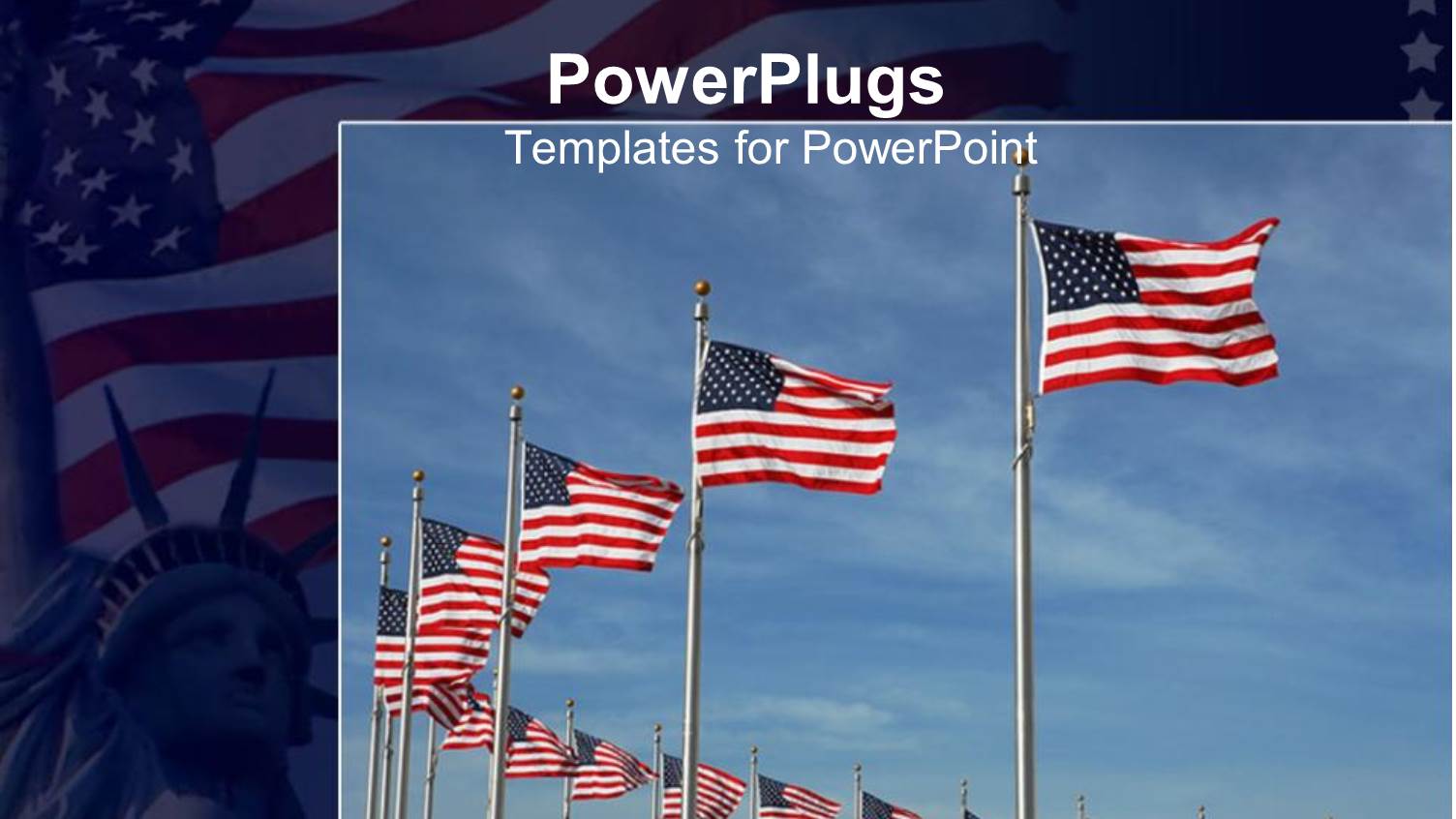 Lots of American Flags Arranged in a Circular Row