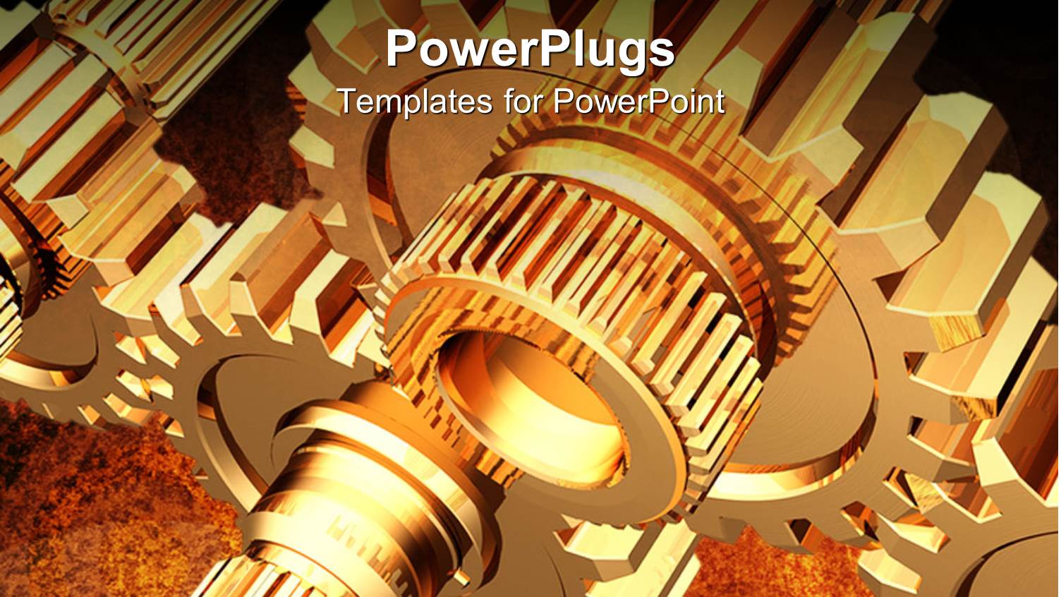 Lots of Animated Gold Colored Gears Working Simultaneously Together